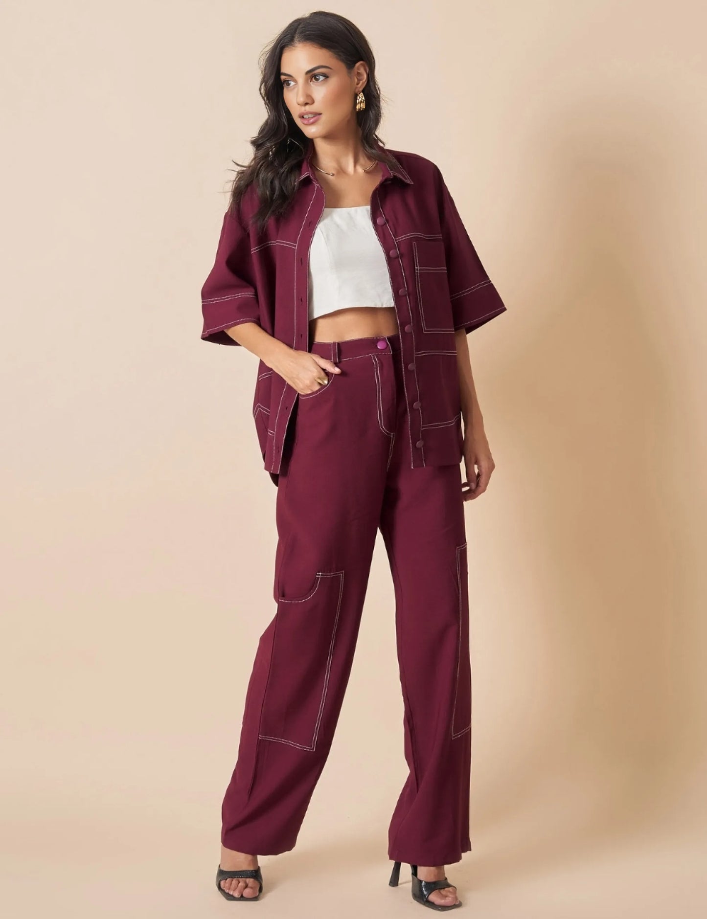 Maroon Lian Set