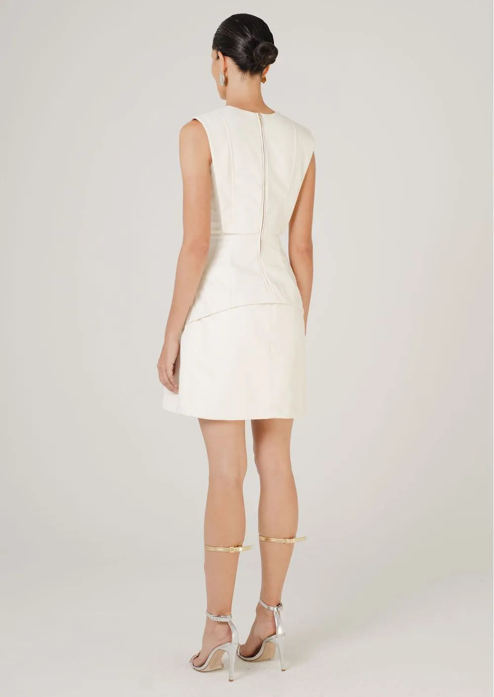 White Pleated Dress