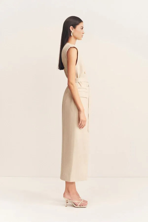 Beige Blazer Dress