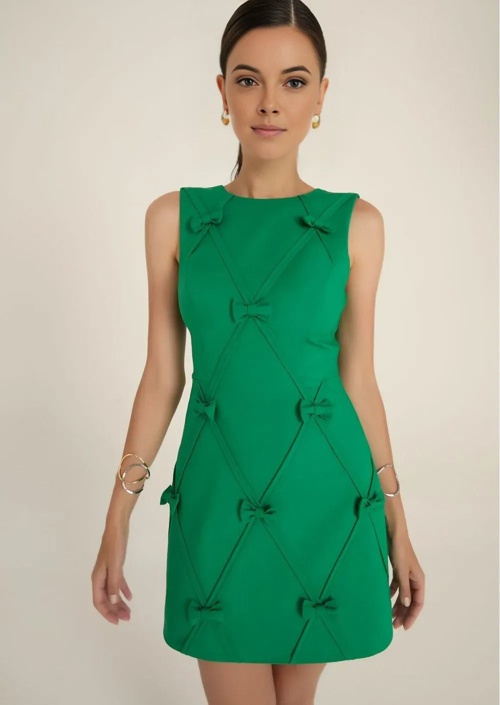 Green Bow Dress