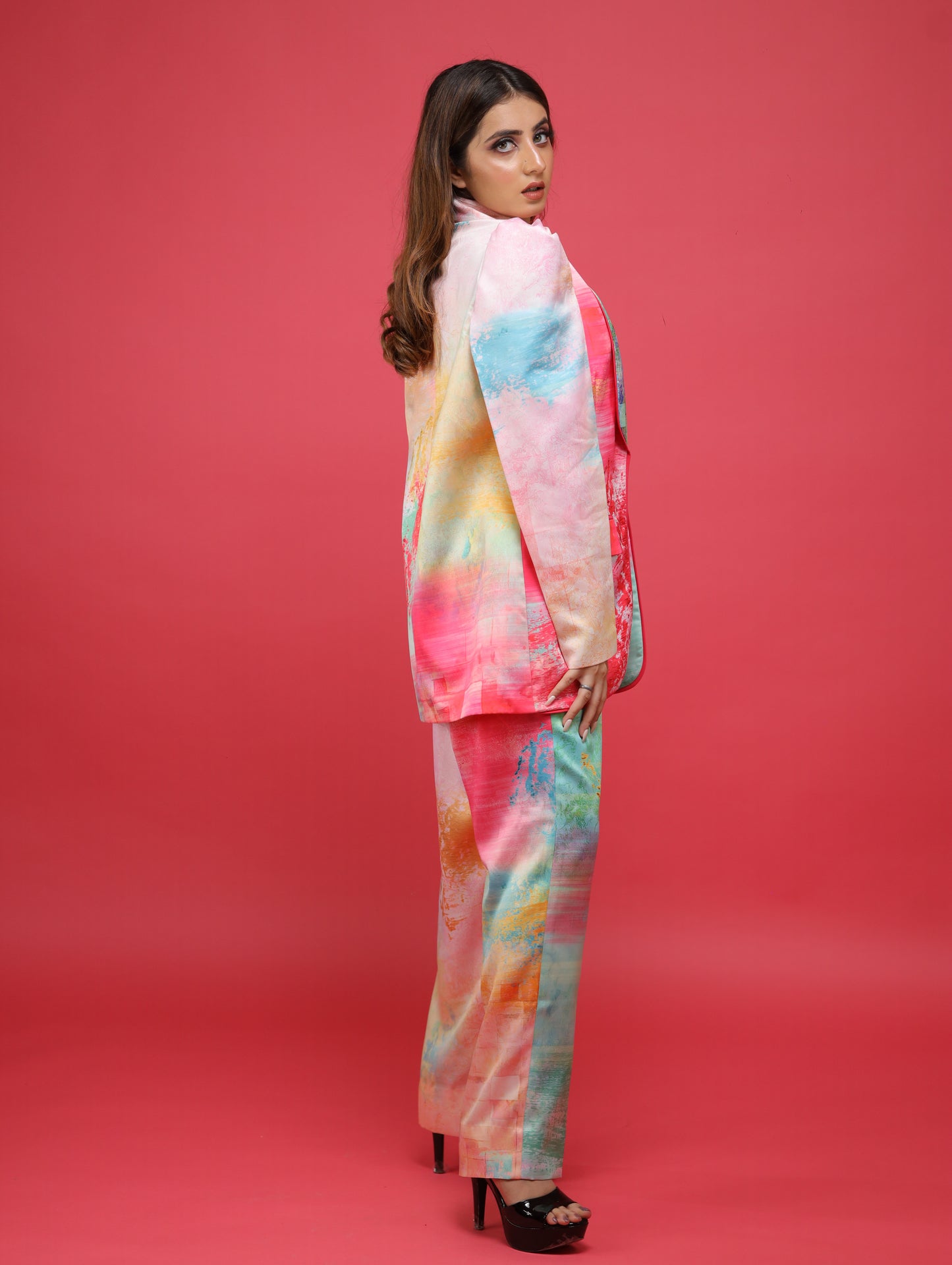 Multicolored Printed Suit