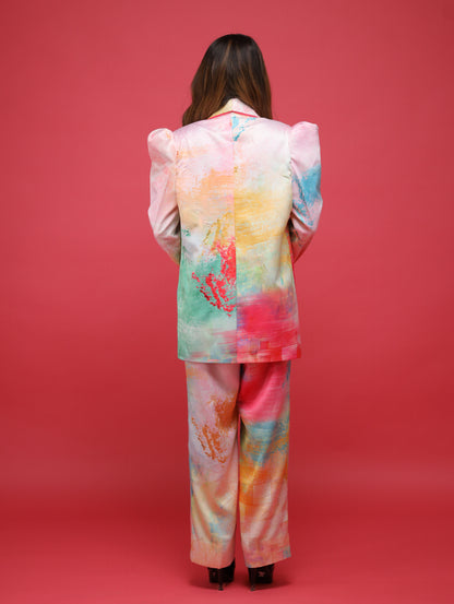 Multicolored Printed Suit