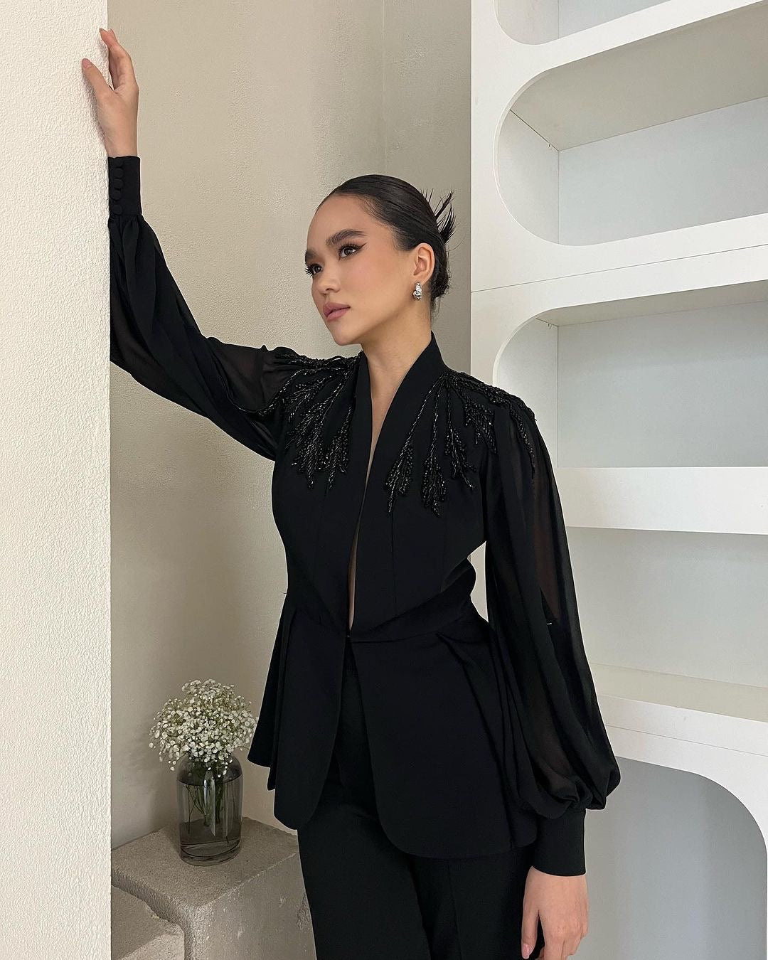 Black Raya Pant Suit