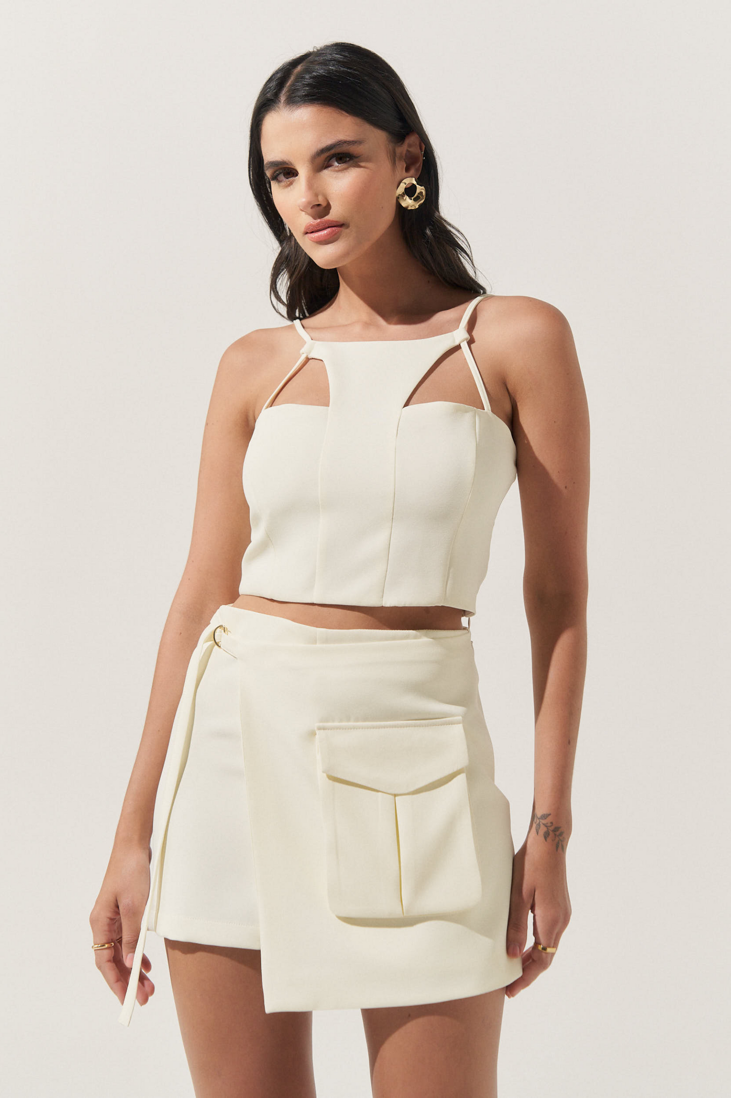 White Cera Skirt Set