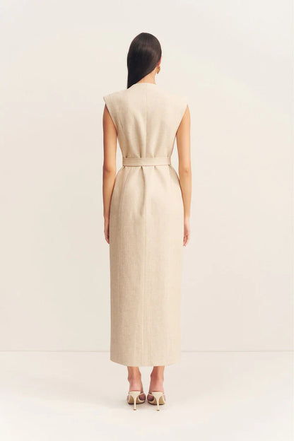 Beige Blazer Dress