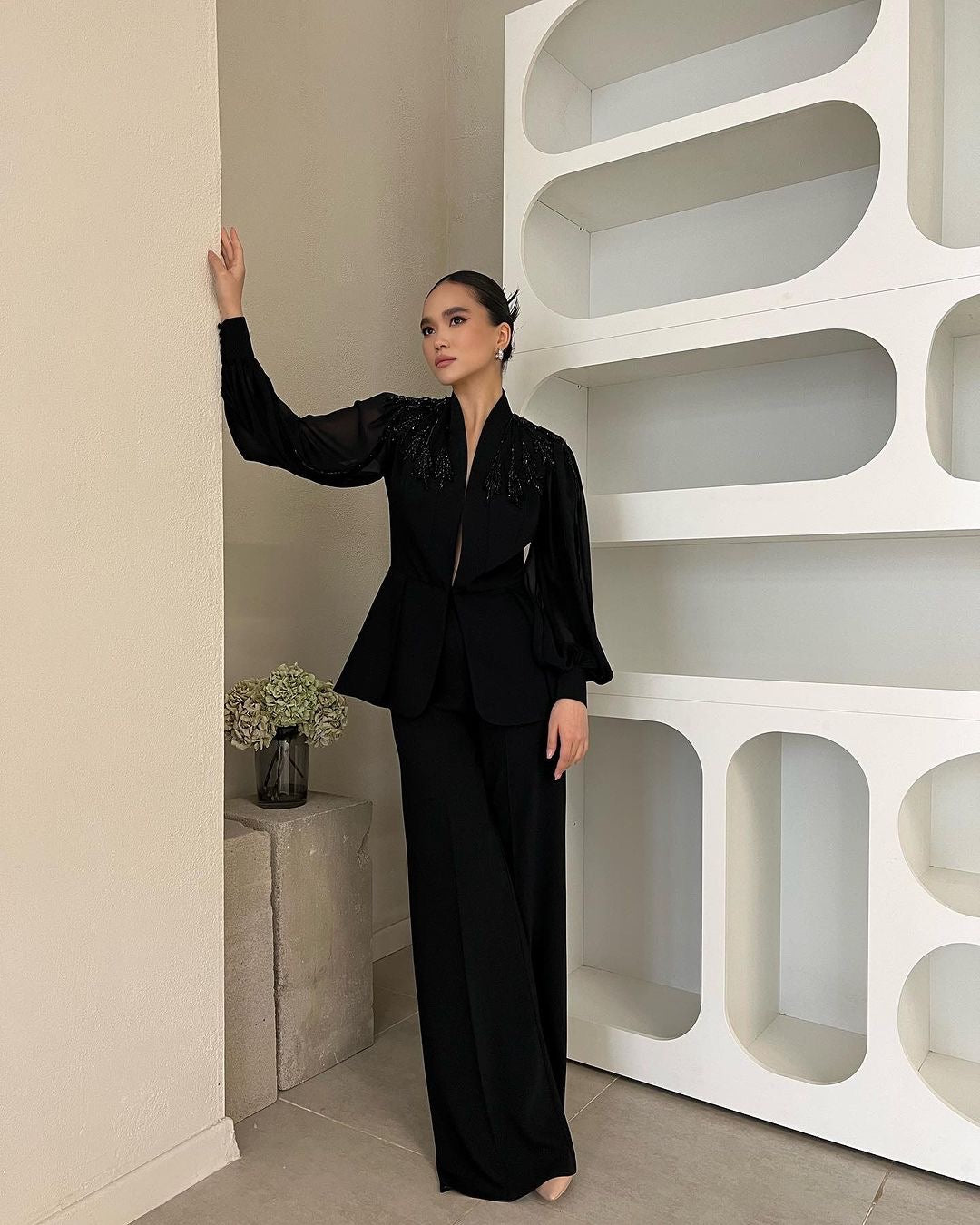 Black Raya Pant Suit