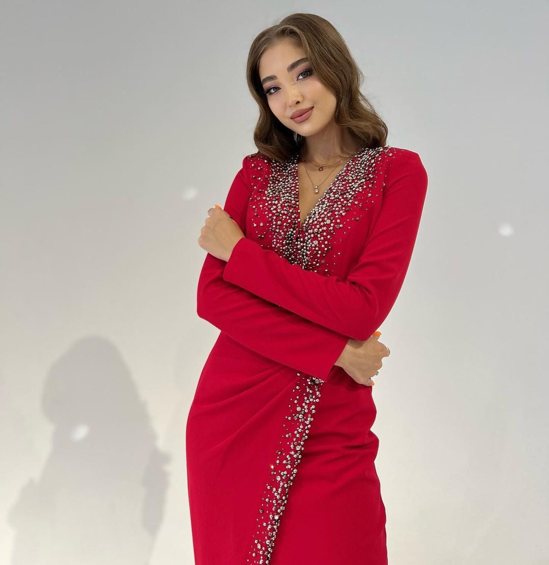 Red Alina Dress