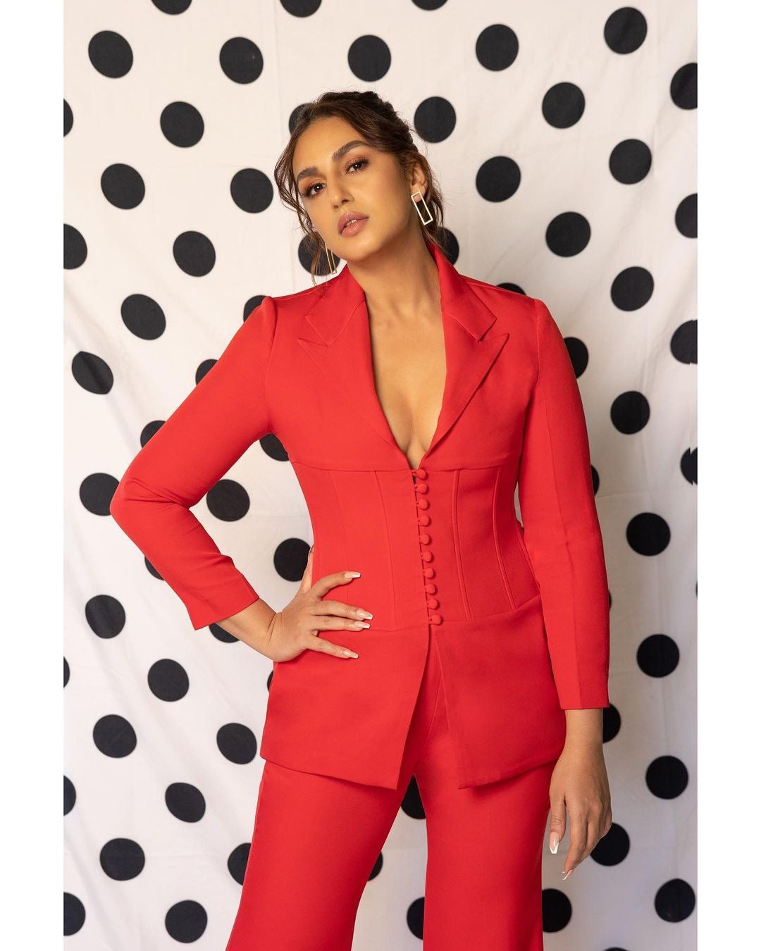 Red Corset Pant Suit