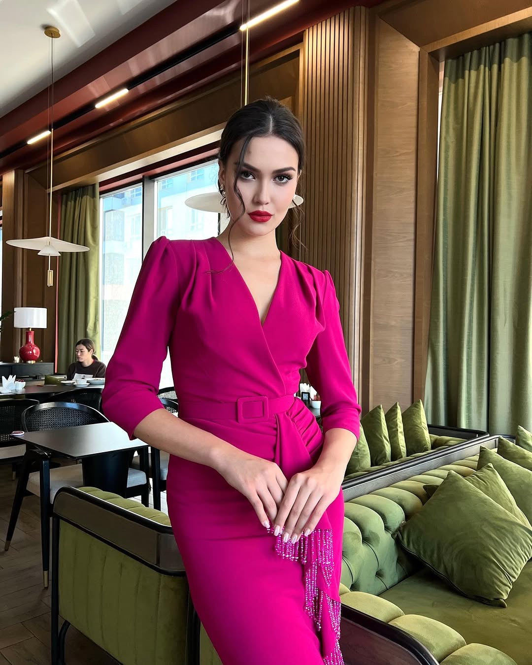 Raina Dress (Magenta Pink)