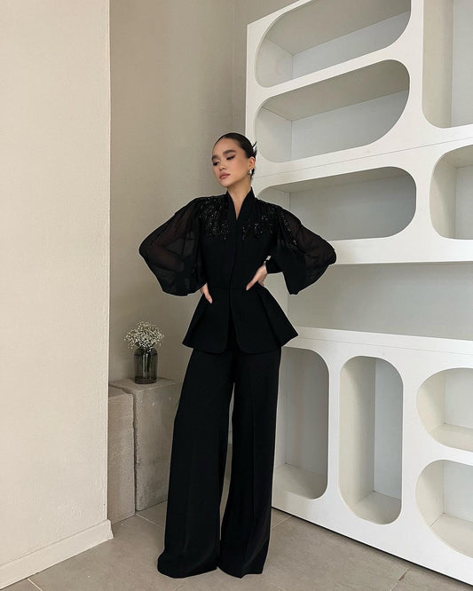 Black Raya Pant Suit