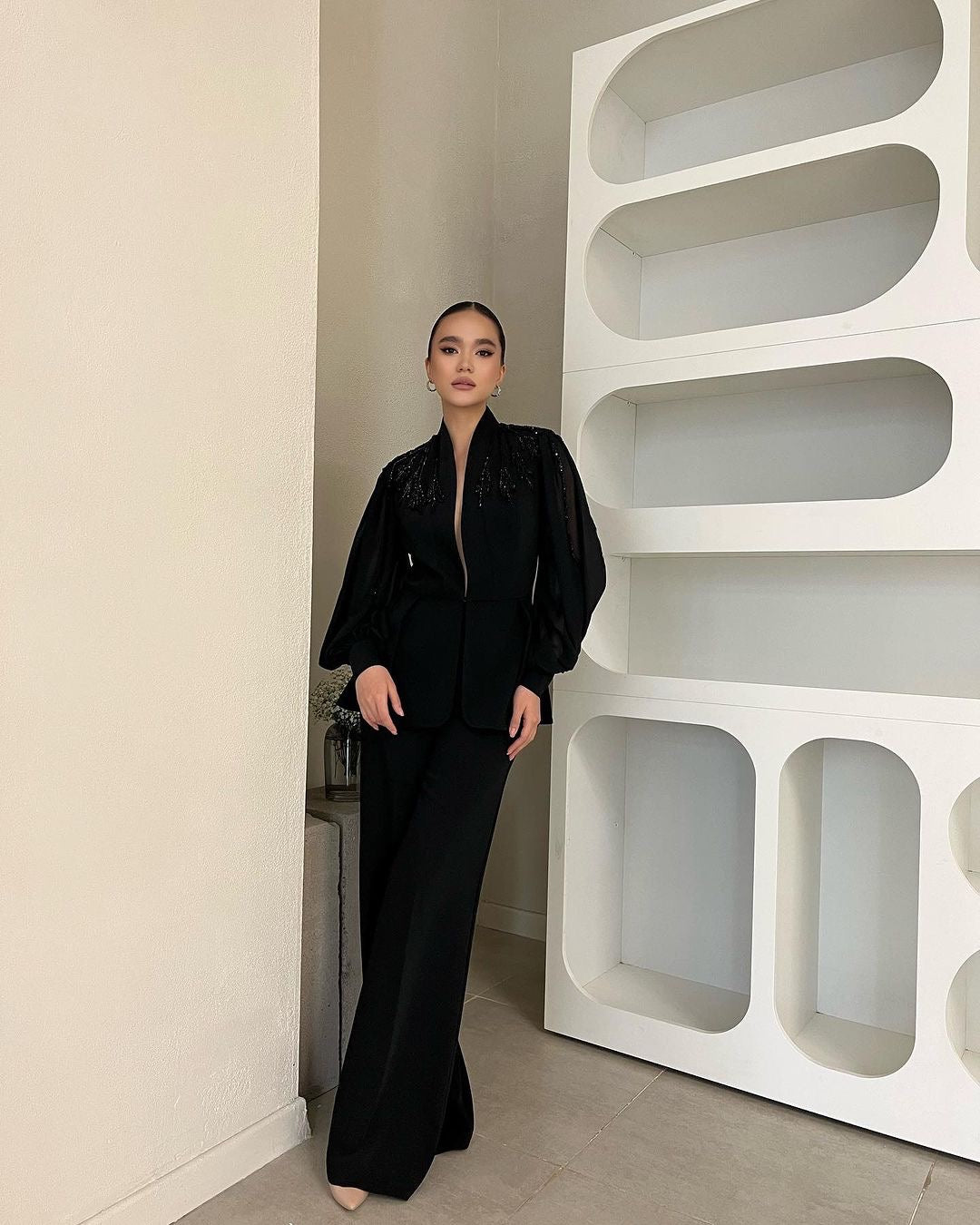 Black Raya Pant Suit