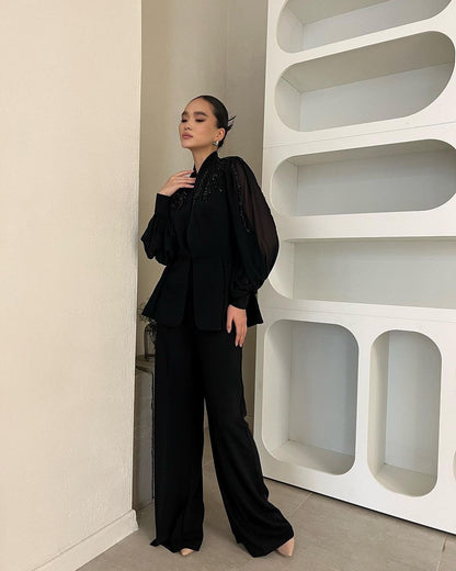 Black Raya Pant Suit