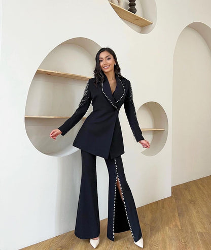 Black Diene Pant Suit