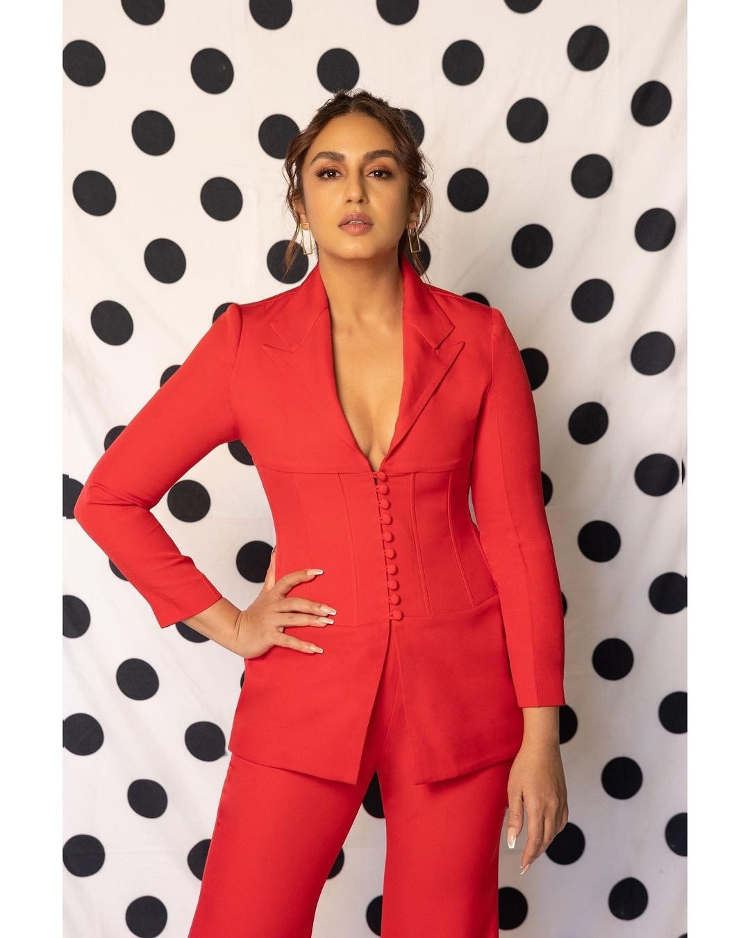 Red Corset Pant Suit