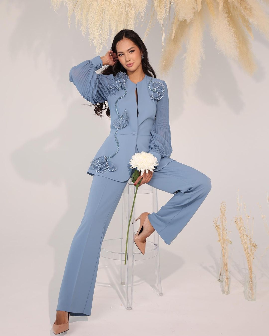 Blue Zen Pant Suit